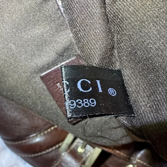 Gucci Dark Brown Web Britt Leather Shoulder Bag with Gold and Red Details - Picture 9 of 11